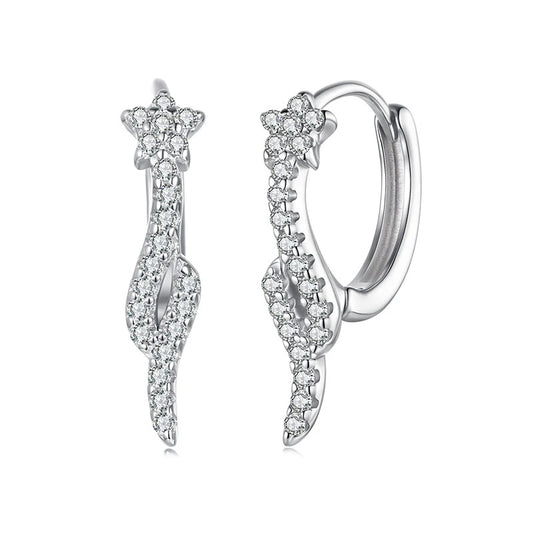 Shooting Star Huggie Hoop Earrings