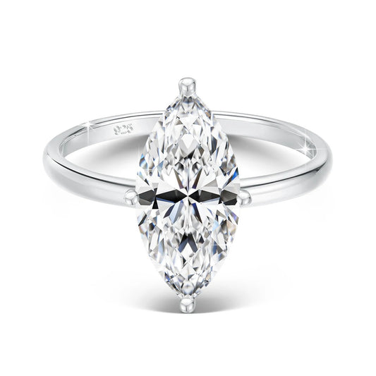 Marquise Solitaire Moissanite Ring