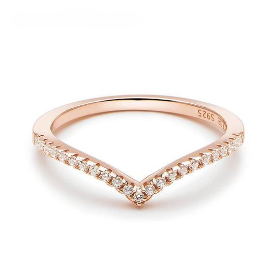 Sparkling Wishbone Ring