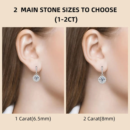 Sunflower Moissanite Hooks