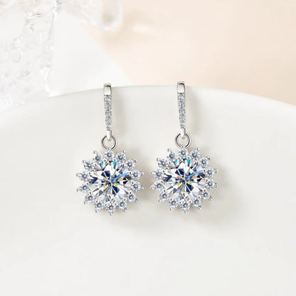 Sunflower Moissanite Hooks