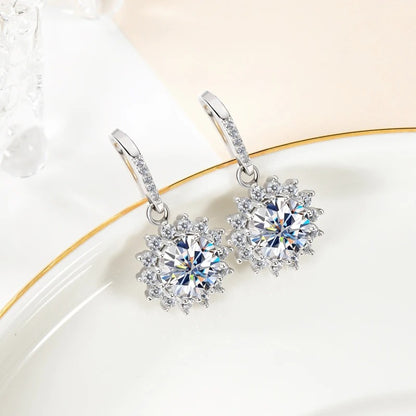 Sunflower Moissanite Hooks