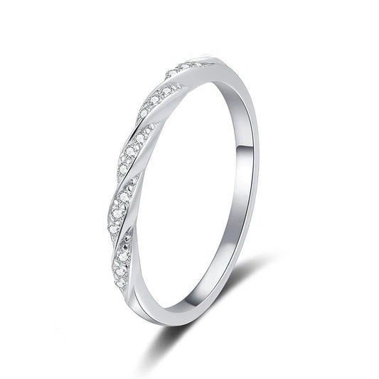 Twisted Eternity Moissanite Band