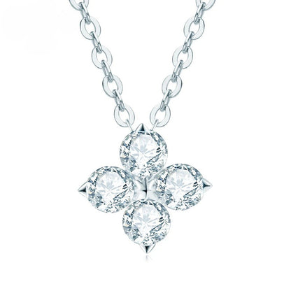 Vintage Moissanite Clover Necklace