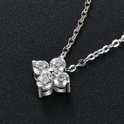 Vintage Moissanite Clover Necklace