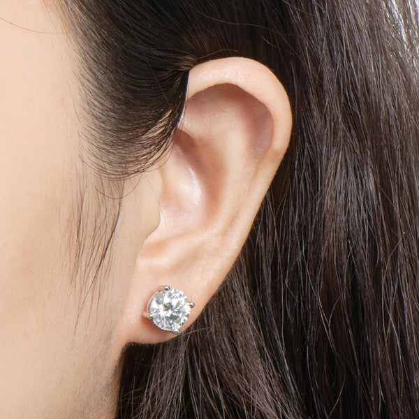 Sparkling Moissanite Stud Earrings