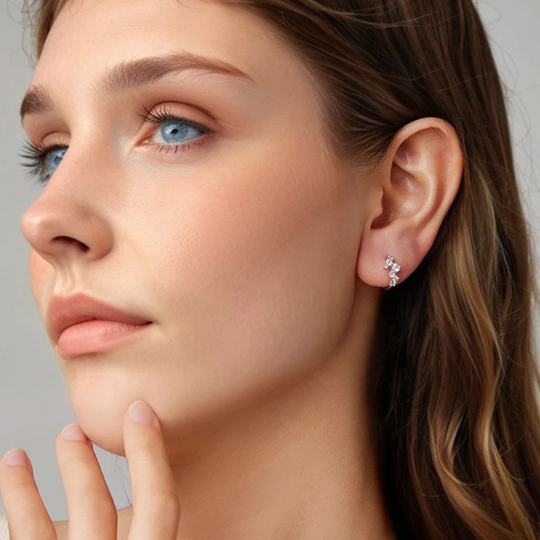 Shooting Star Huggie Hoop Earrings