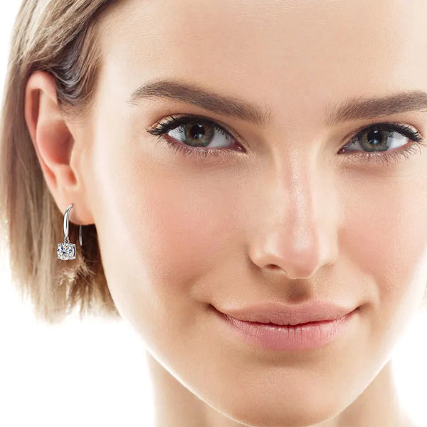 Classic Moissanite Hook Earrings