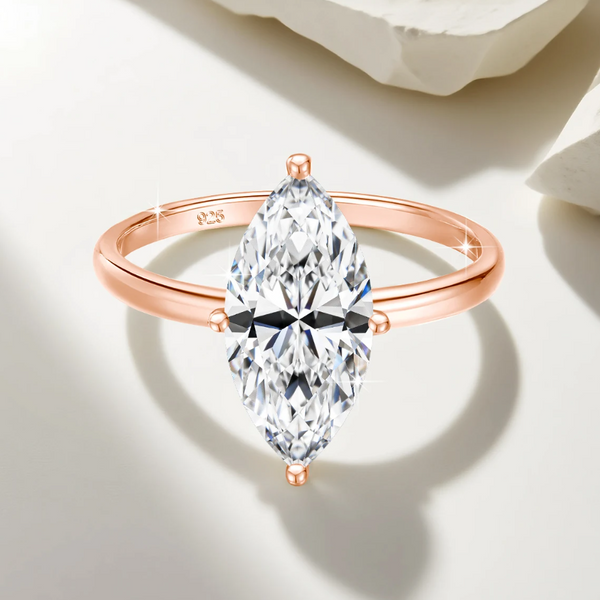 Sparkling Marquise Solitaire Promise Ring