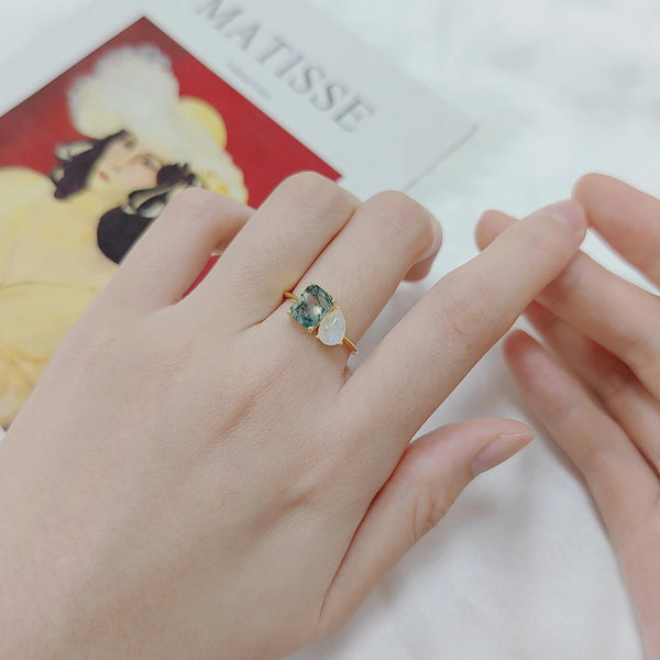 Harmonious Toi et Moi Silver Ring