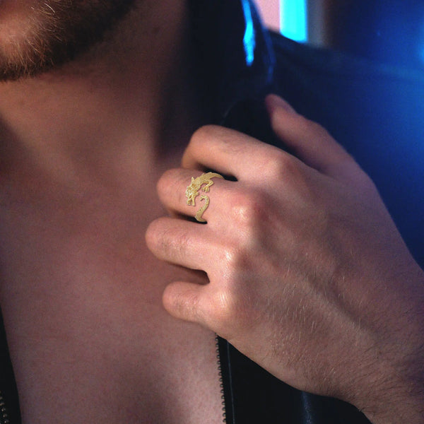 Sterling Silver Dragon Ring