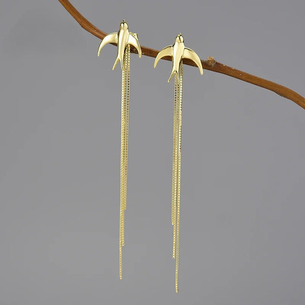 Swallow Tassel Dangle Earrings