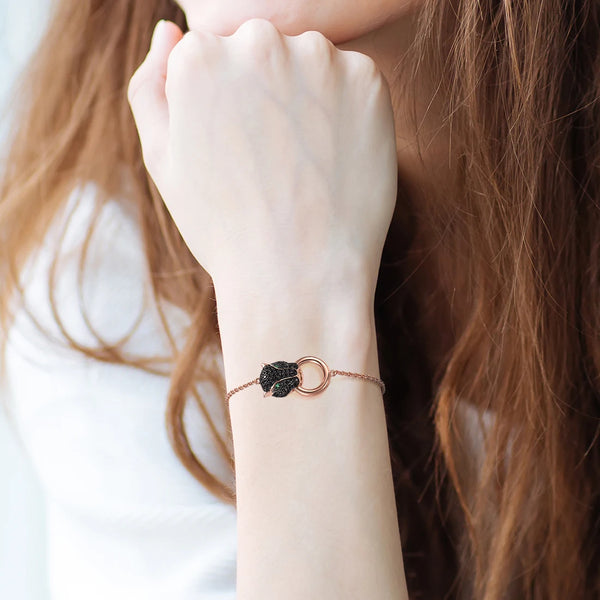 Elegant Panther Charm Bracelet