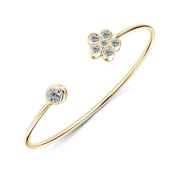 Sparkling Moissanite Flower Bracelet - CoFuze™
