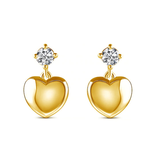 Heart-Shaped Moissanite Earrings - CoFuze™
