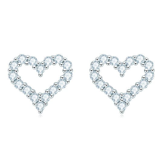 Sparkling Heart Moissanite Earrings - CoFuze™