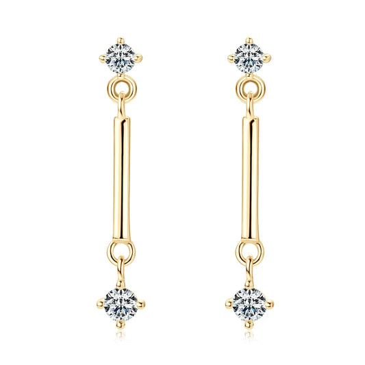 Sparkling Moissanite Bar Earrings - CoFuze™