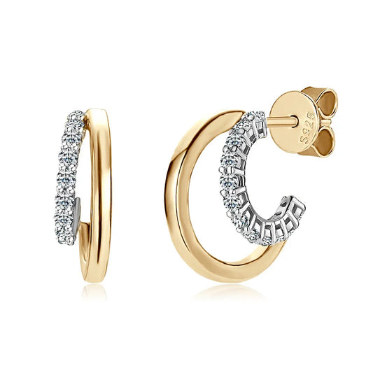 Sparkling Moissanite Hoop Earrings - CoFuze™