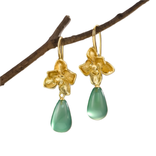 Crystal Flower Drop Earrings - CoFuze™