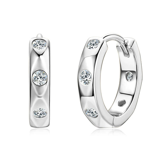 Moissanite Sparkle Hoop Earrings - CoFuze™