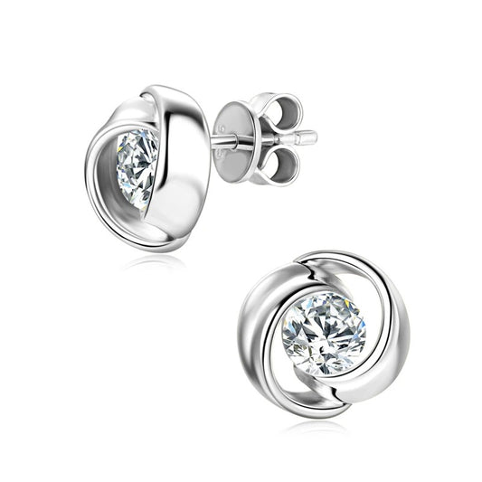 Swirl Sparkle Stud Earrings - CoFuze™