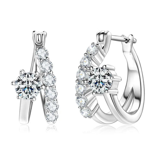 Elegant Moissanite Hoops - CoFuze™