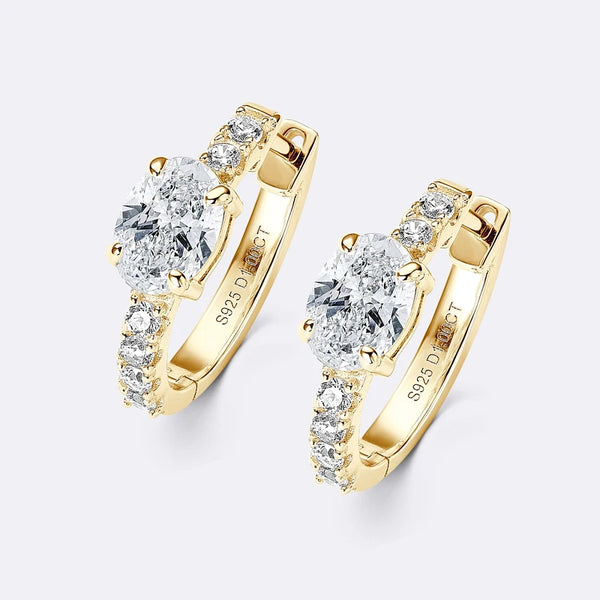 Glimmering Moissanite Hoop Earrings