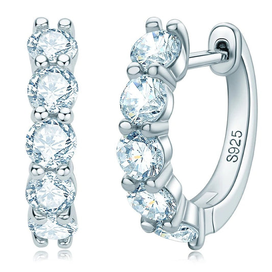 Sparkling Elegance Moissanite Hoops - CoFuze™