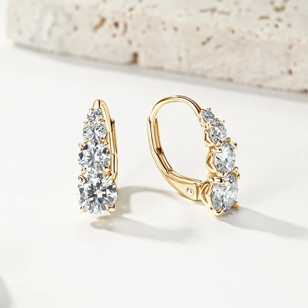 Sparkling Moissanite Hoop Earrings - CoFuze™