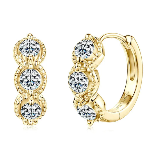 Sparkling Moissanite Hoop Earrings - CoFuze™