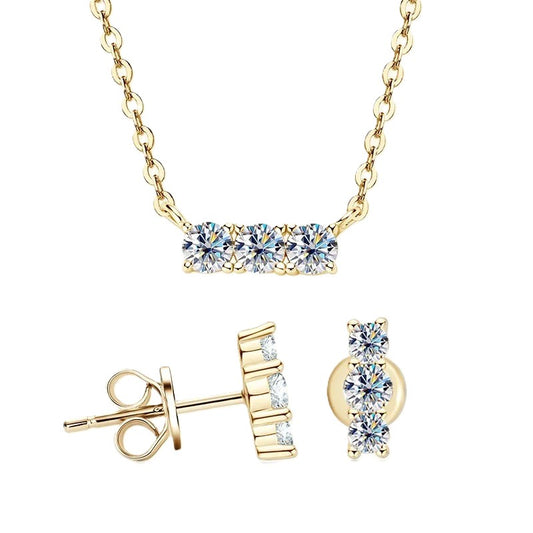 Radiant Moissanite Jewelry Set