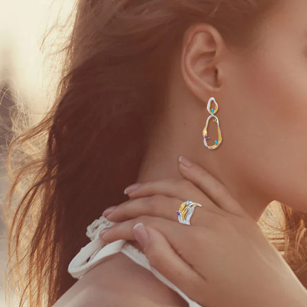 Swirl Gemstone Jewelry Set