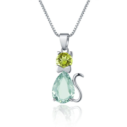 Charming Cat Gemstone Necklace - CoFuze™