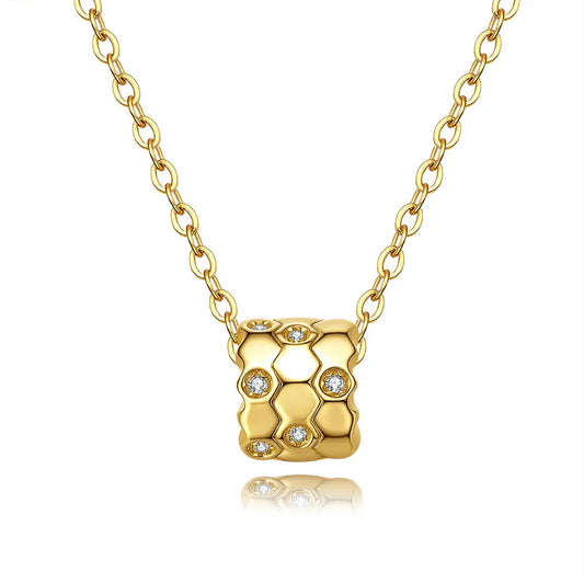 Honeycomb Square Moissanite Necklace - CoFuze™