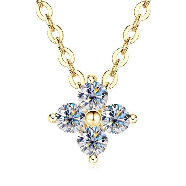 Lucky Clover Moissanite Necklace