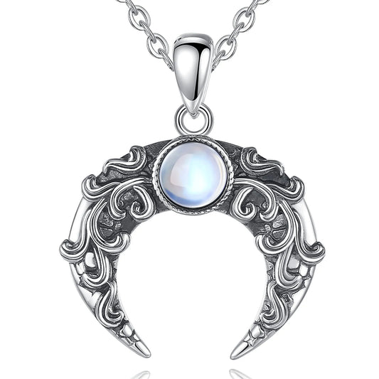 Sterling Silver Moon Necklace - CoFuze™