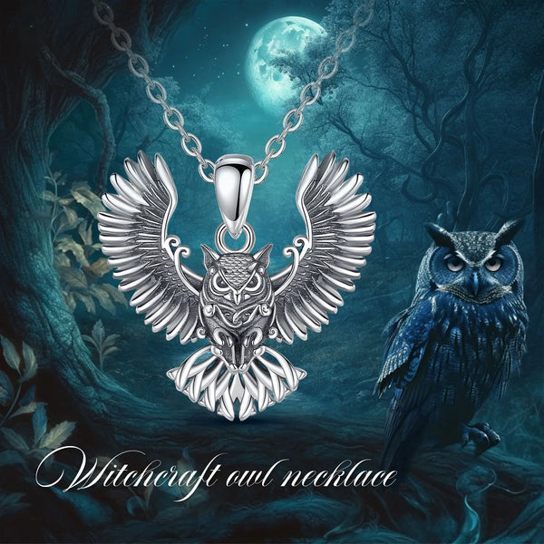 Vintage Owl Amulet Necklace