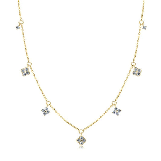 Sparkling Clover Moissanite Necklace - CoFuze™