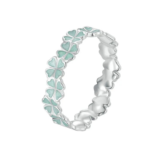 Mint Clover Vine Silver Ring - CoFuze™
