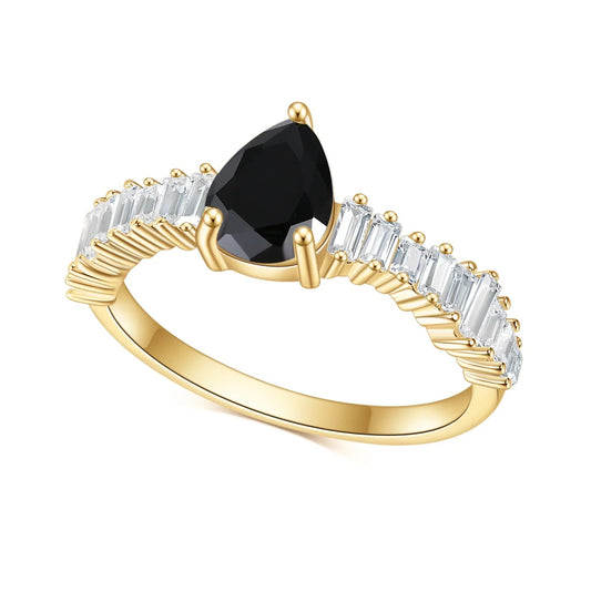 Vintage Elegance Black CZ Ring - CoFuze™