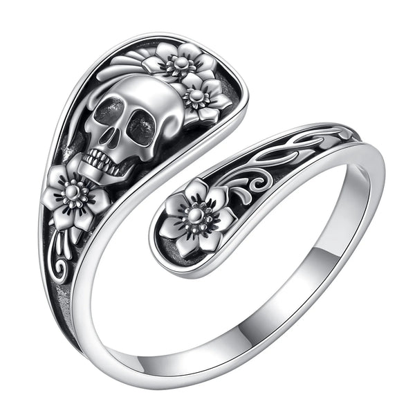 Gothic Skull Silver Ring