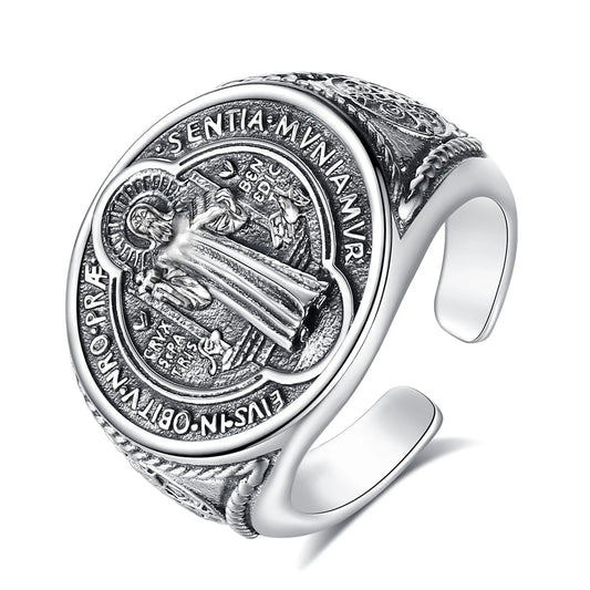Sterling Silver Saint Benedict Ring - CoFuze™