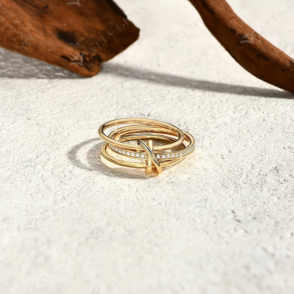 Elegant Moissanite Ring Set
