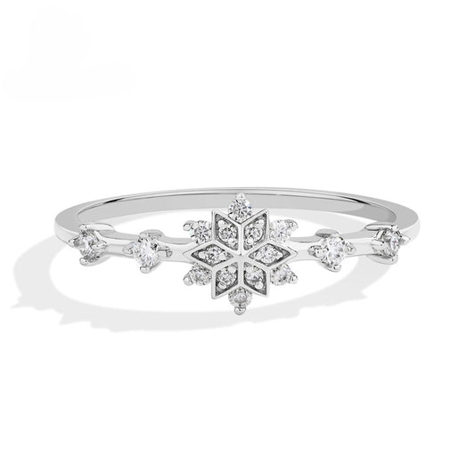 Snowflake Sparkle Moissanite Ring - CoFuze™