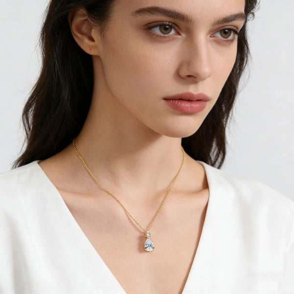 Pendentif Moissanite Goutte d