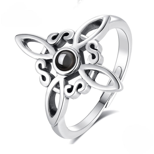 Mystical Silver Knot Ring