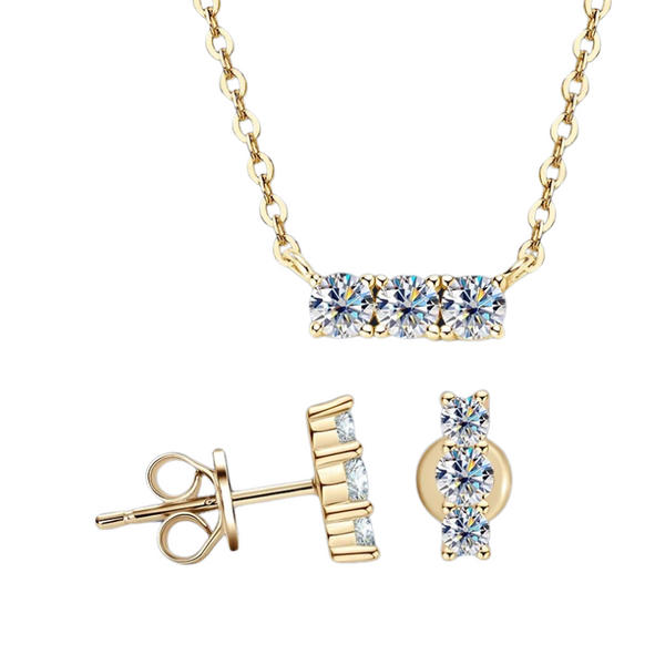 Radiant Moissanite Jewelry Set