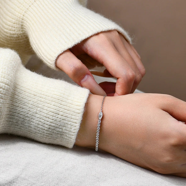 Radiant Marquise Moissanite Tennis Bracelet
