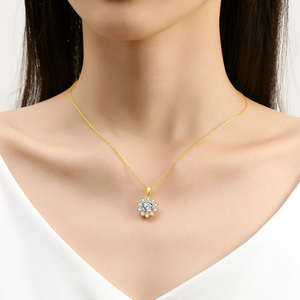 Glistening Flower Necklace