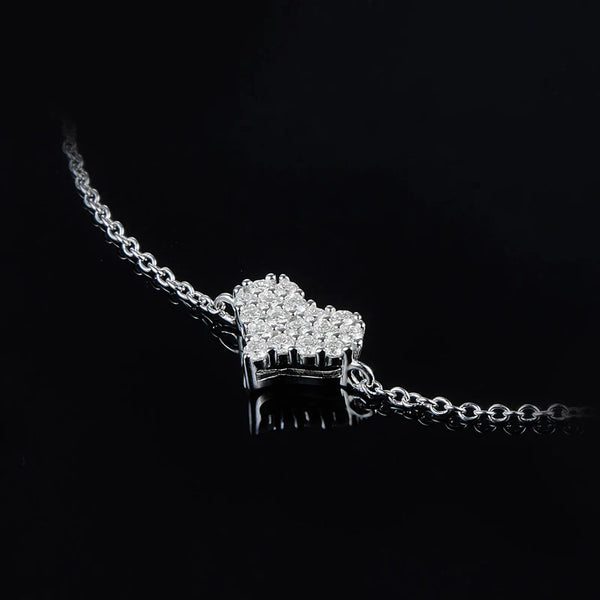 Glimmering Heart Bracelet